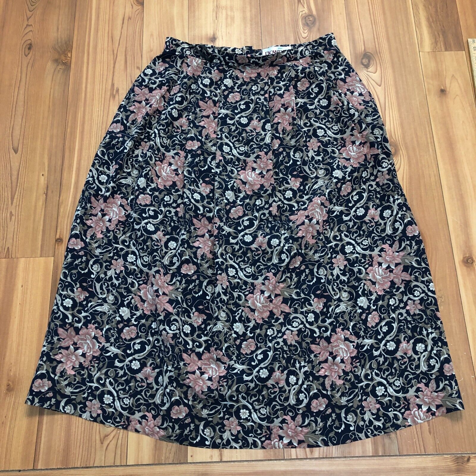 Vintage Bowdon Multicolored Floral Classic Fit Skirt Women's Size 12