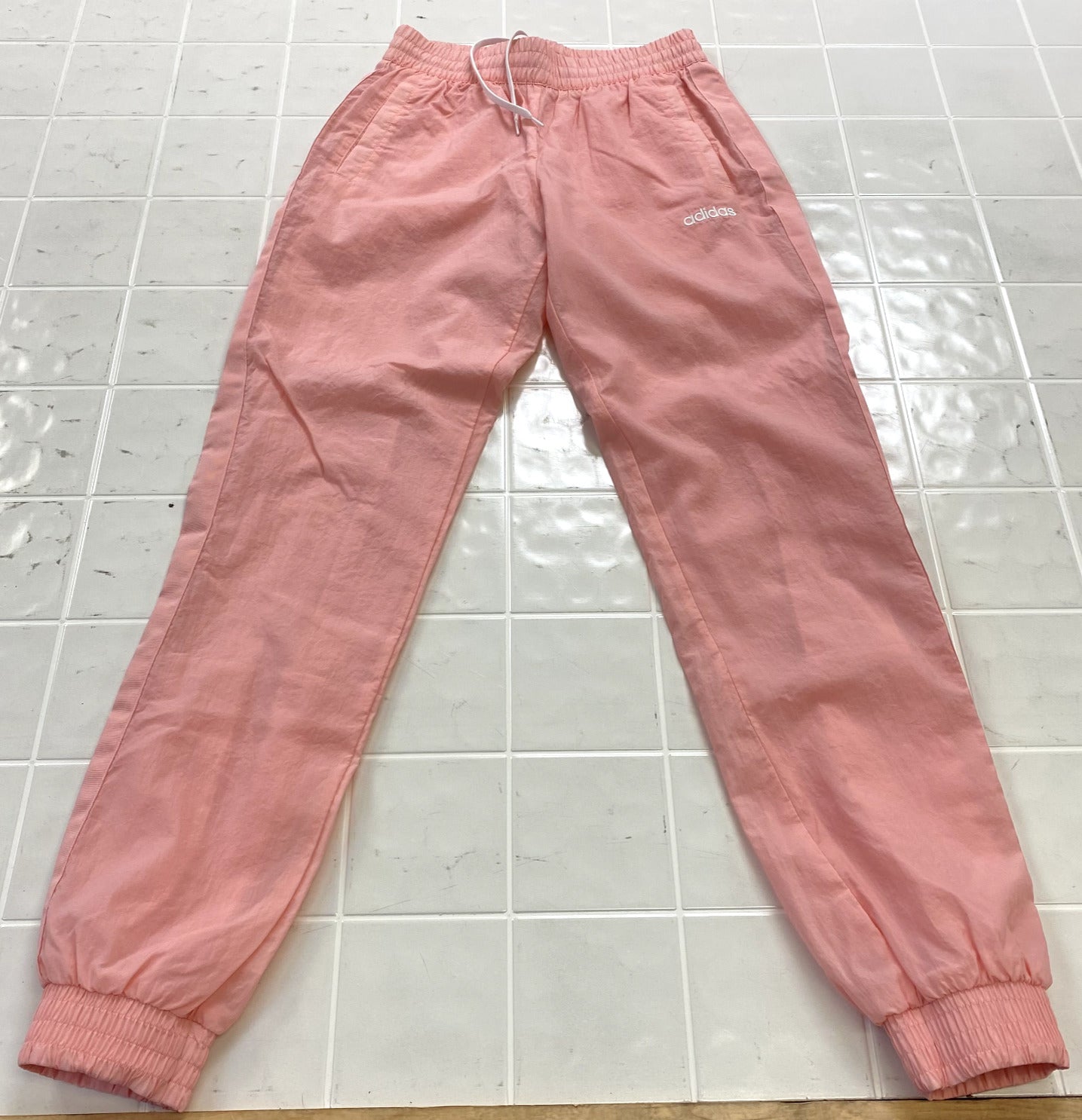 Adidas Light Pink Fully Lined Joggers Pockets Athletic Barbiecore Women Size M