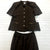 Good Times Brown Button Up Jacket & Midi Skirt 2 Piece Suit Set Womens Size 16