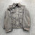 Affliction Gray Long Sleeve Faux Fur Lined Full-Zip Denim Jacket Adult Size M