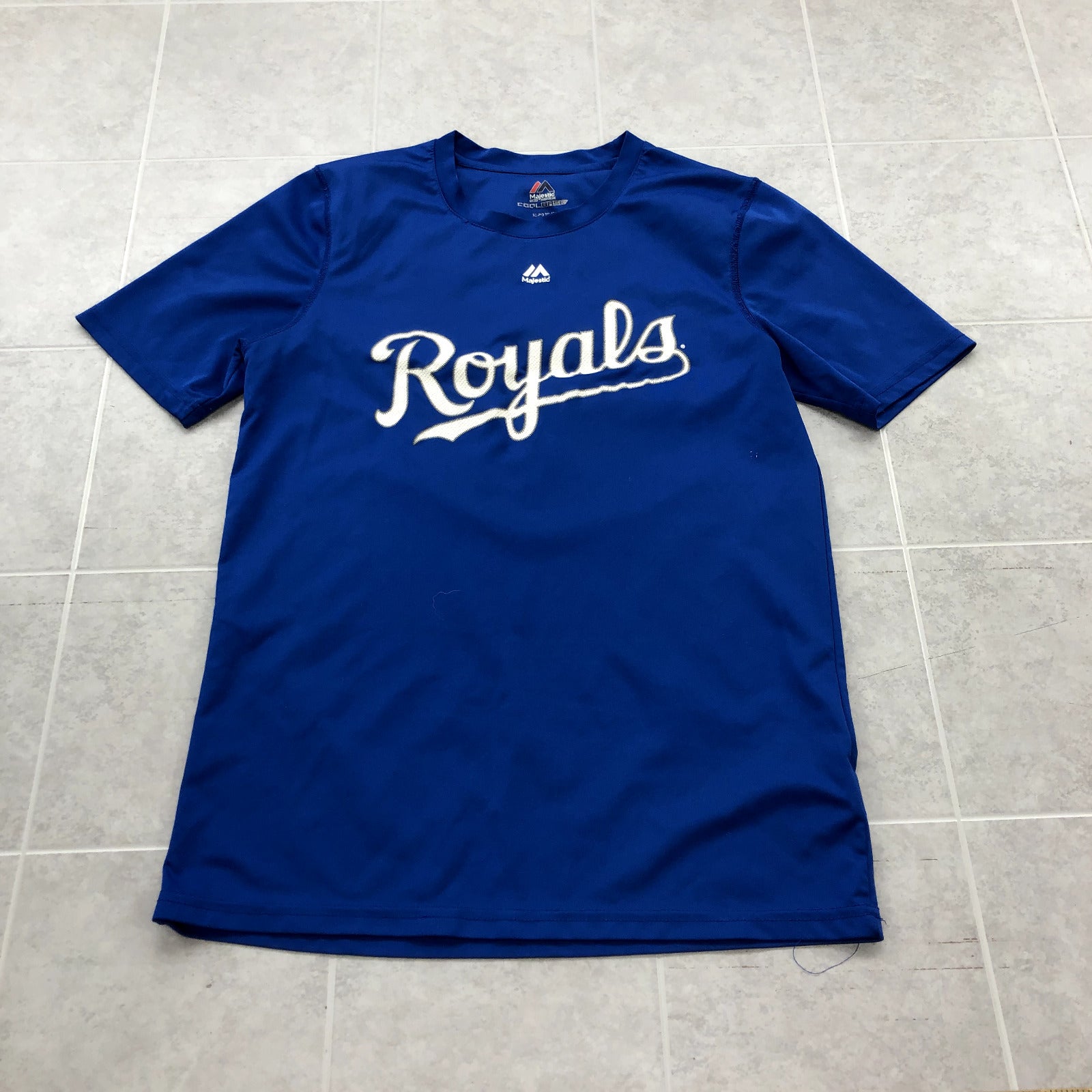 Majestic Blue Short Sleeve Crew Graphic KC Royals T-shirt Adult Size Youth XL