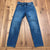 Levis Faded Blue Button Fly Flat Front High Rise Regular Fit Jeans Women Size 27