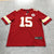 NFL On Field Red Short Sleeve Graphic #15 Mahomes Chiefs Jersey Adult Size M