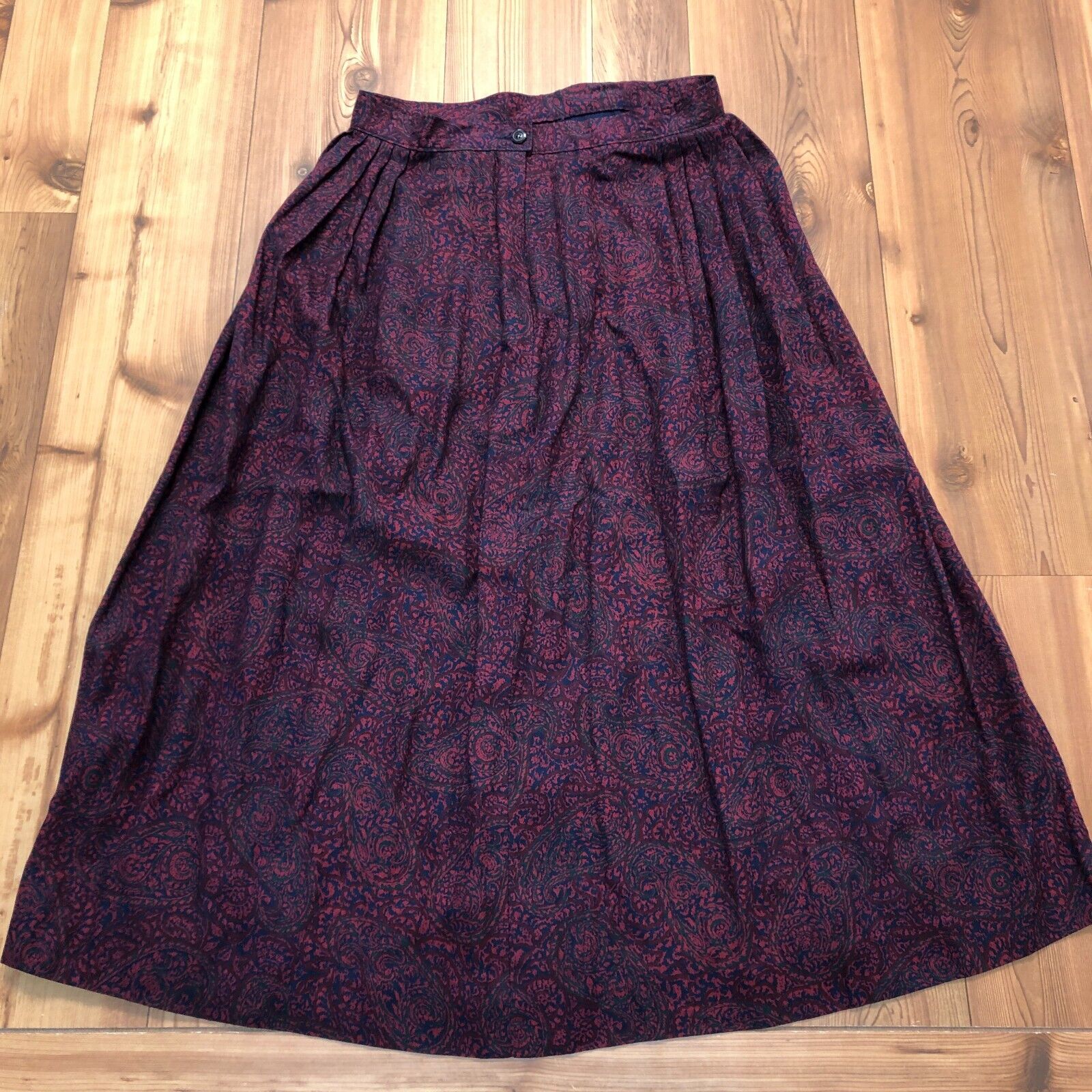 Vintage Pendleton Made In USA Purple Long A Line Skirt Women's Size 14