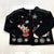 Retro Designs Original Studio Black Christmas Holiday Sweater Women's Size XL