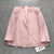 Vintage Oleg Cassini Pink Long Sleeve Lined Notch Lapel Blazer Womens Size 16