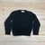 Vintage Christian Dior Black V-Neck Long Sleeve Embroidered Sweater Girls Size S