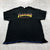 Vintage Thrasher Black Short Sleeve Tasseled Hem Logo T-shirt Adult Size XL
