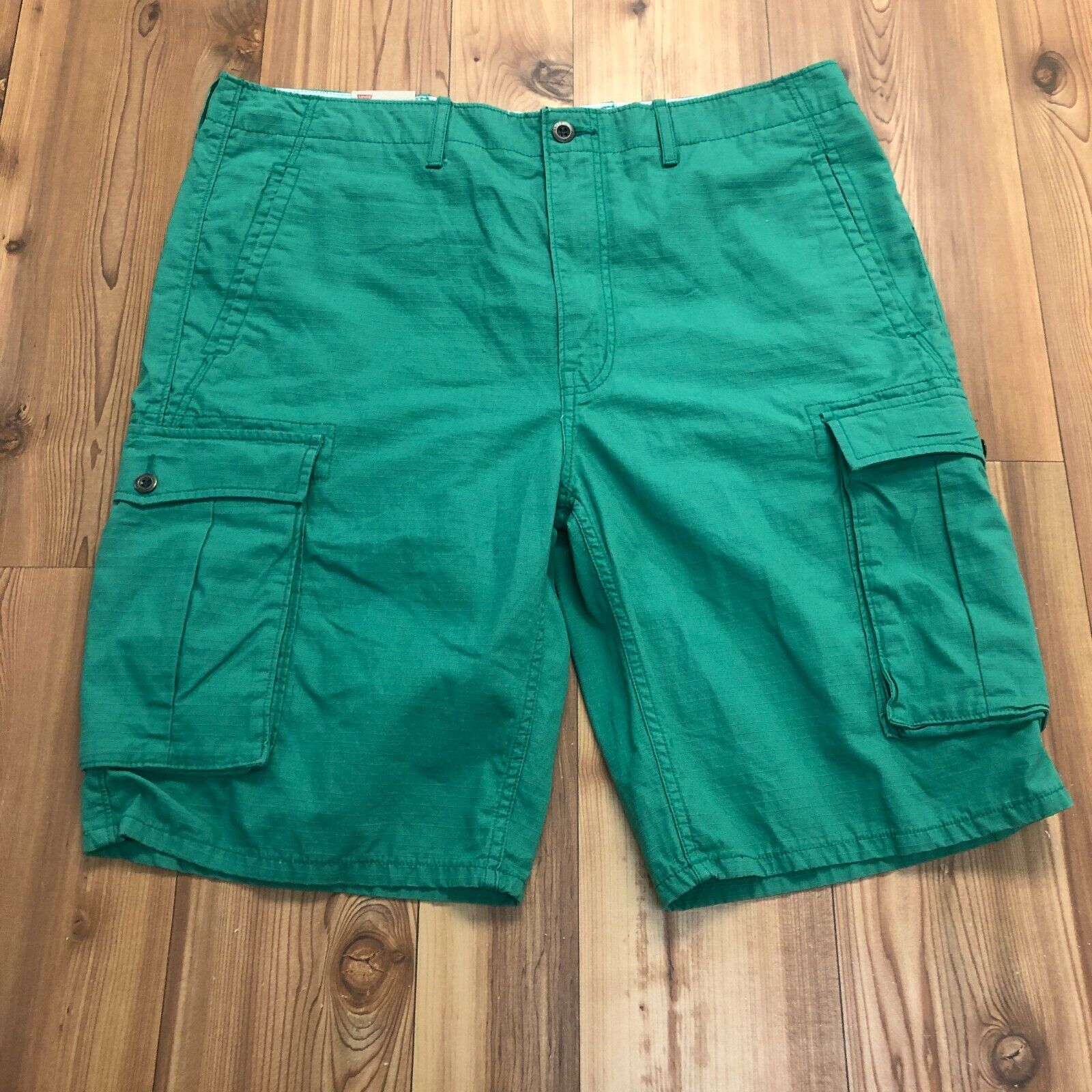 New Levi's Strauss & Co. Green Cargo Cotton Regular Fit Shorts Men's Size 38