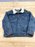 Wrangler Blue Denim Trucker Jacket Sherpa Lined Jean Coat Men Size XL 74256RT