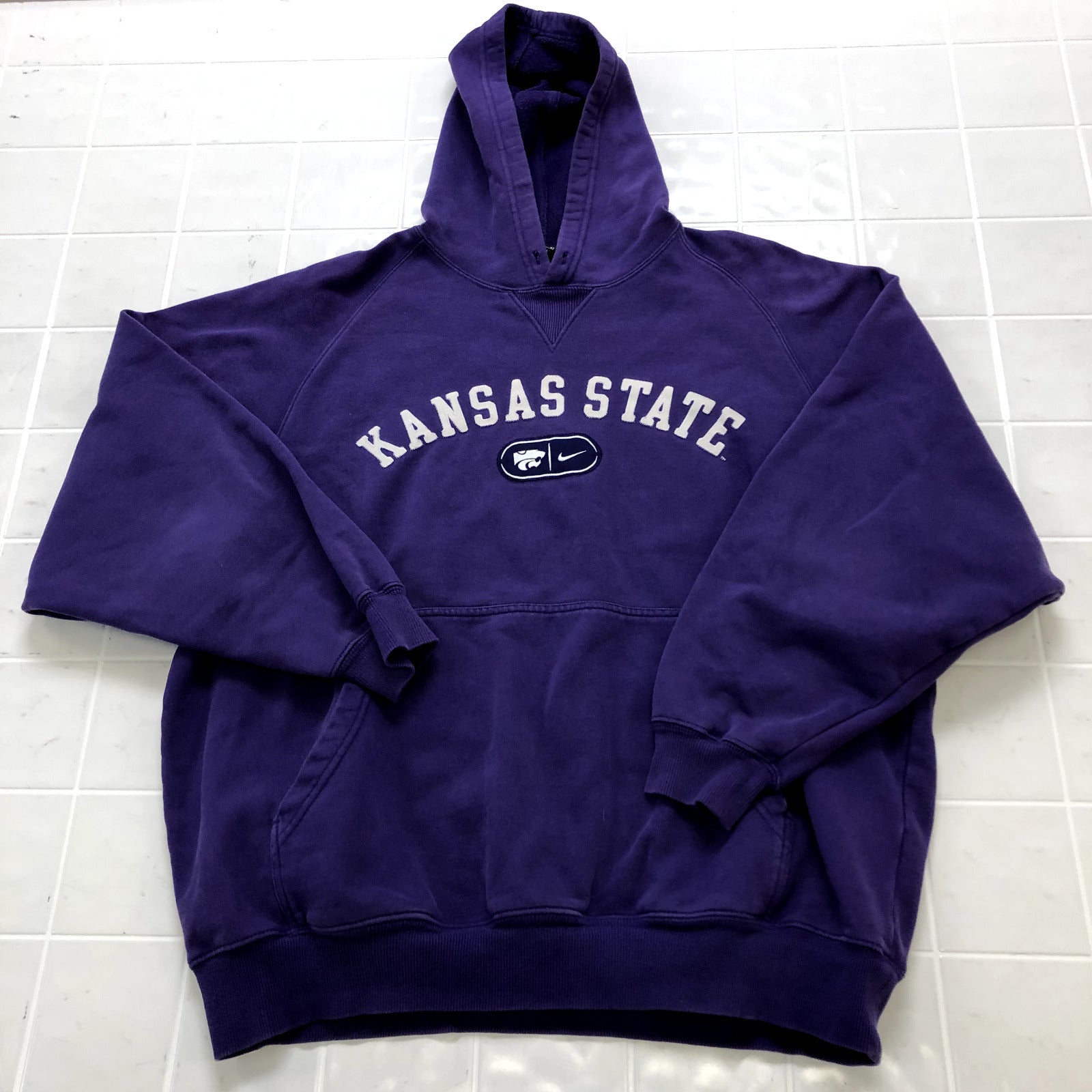 Nike Purple Embroidered Kansas State Wildcats Regular Fit Hoodie Adult Size L