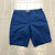 J.Crew Blue Flat Front Chino Solid Regular Fit Stretch Shorts Women's Size 6