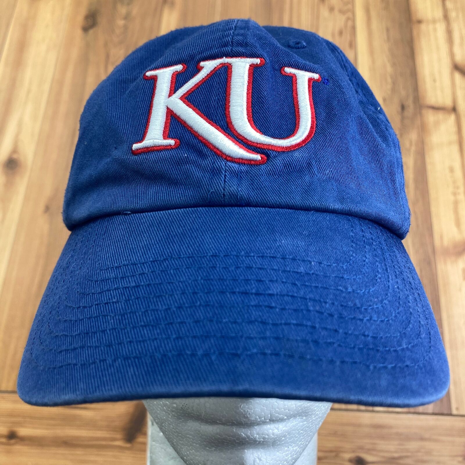 '47 Brand Blue Kansas Jayhawks Cotton Twill Relaxed Fit Cap Adult Size L