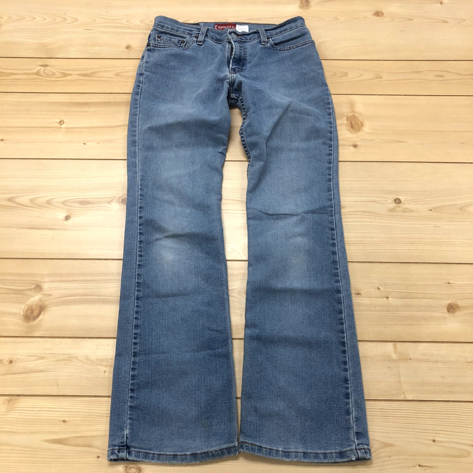 Levi Strauss 518 Blue Denim Super Low Stretch 5th Pockets Jeans Women Size 5 Jr