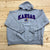 Old Varsity Brand Grey Kansas Jayhawks Pullover Hoodie Sweatshirt Adult Size XL