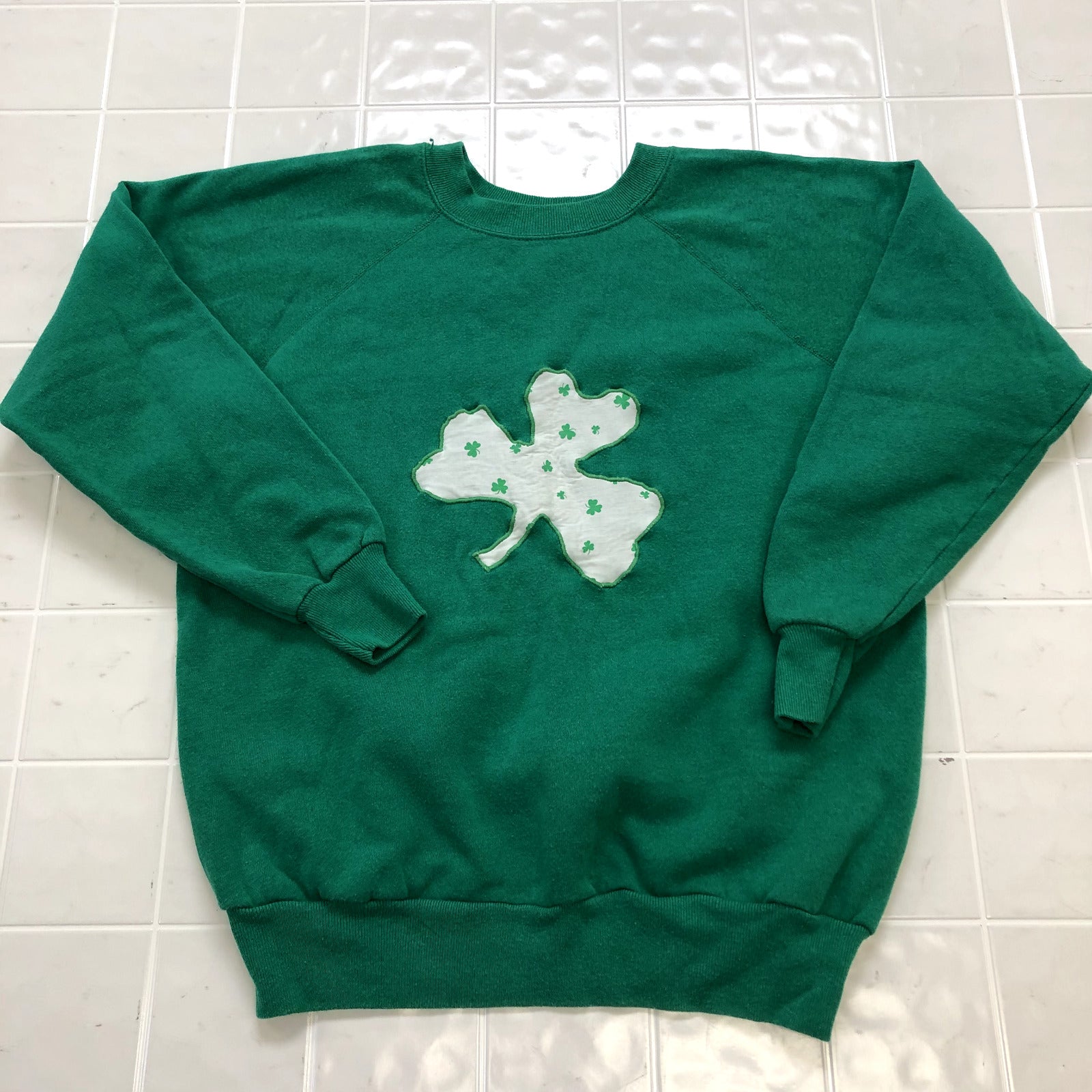 Vintage Pannill Green St.Patricks Holiday Regular Fit Sweatshirt Adult Size XL