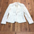 Vintage Calvin Klein Ivory  Lace Neck Long Sleeve Blazer Jacket Women Size 4