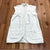 Vintage Knitmakers Cream Open Front Sleeveless Cardigan Sweater Women Size L
