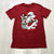 Disney Red Mickey Mouse Regular Fit Crewneck Holiday T-shirt Adult Size M