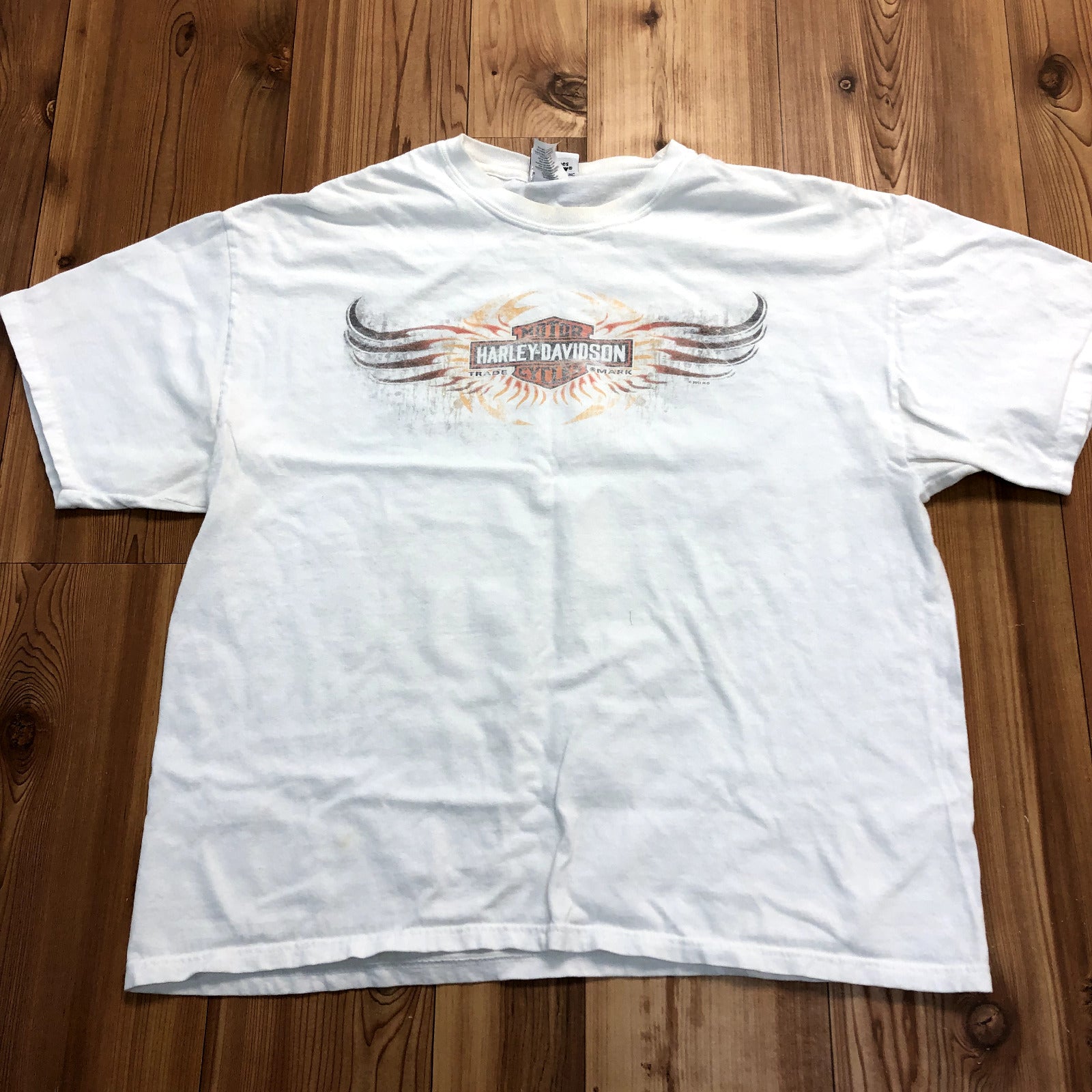 Harley Davidson Motorcycles White Temple Texas 2011 Cotton T-shirt Adult Size XL