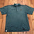 Peter Miller Green Short Sleeve 1/4 Button Polo Cotton Shirt Men's Size L