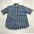 Carhartt Blue Plaid Short Sleeve Casual Button Up Shirt Adult Size M