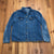 Vintage Lee Blue Denim Long Sleeve Double Pocket Jean Jacket Men Size Small