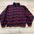 Vintage Active Sensation Red Tribal Long Sleeve Zip Fleece Jacket Adult Size L