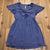 Blue Rain Purple Solid X-Line V-Neck Knee Length Dress Women's Size M