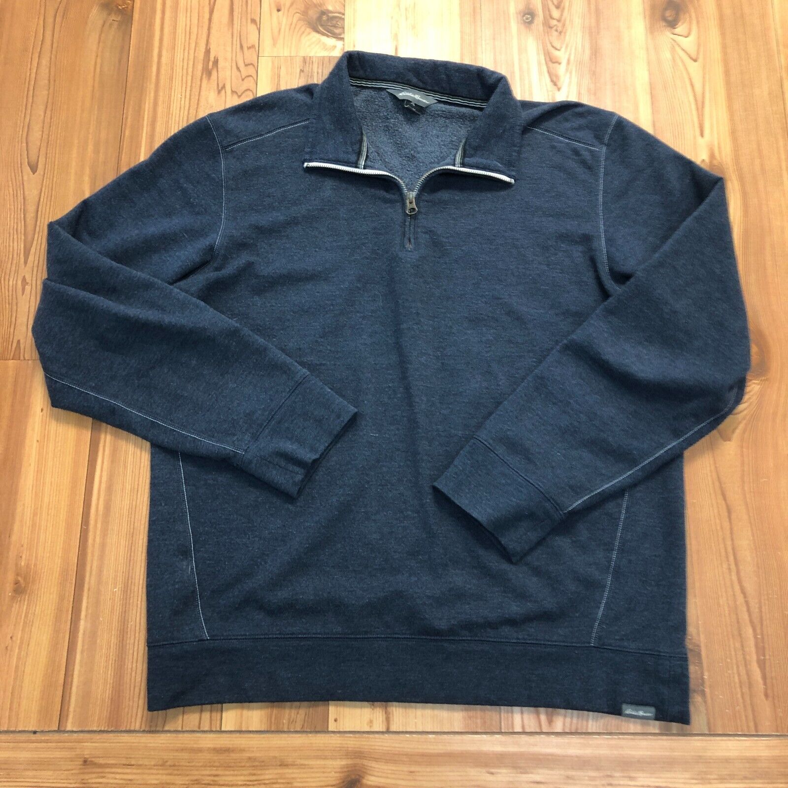Eddie Bauer Blue 1/4 Zip Long Sleeve Pullover Sweatshirt Men's Size M