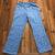 Chic Blue Solid Flat Front Stretchy Regular Fit Cotton Blend Pants Women's 14