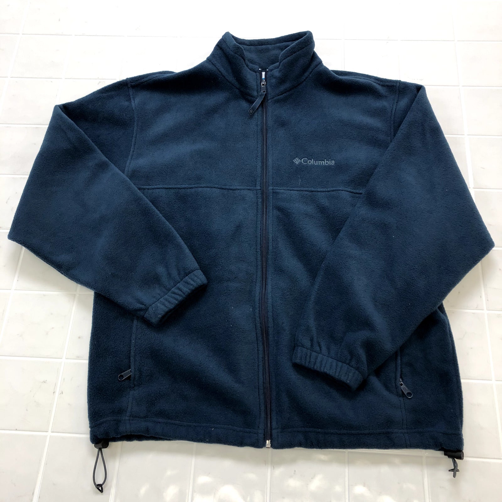 Columbia Blue Embroidered Logo Fleece Regular Fit Jacket Adult Size L