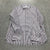 Fairlane White Multicolor Stripe Long Sleeve Button Up Shirt Adult Size L