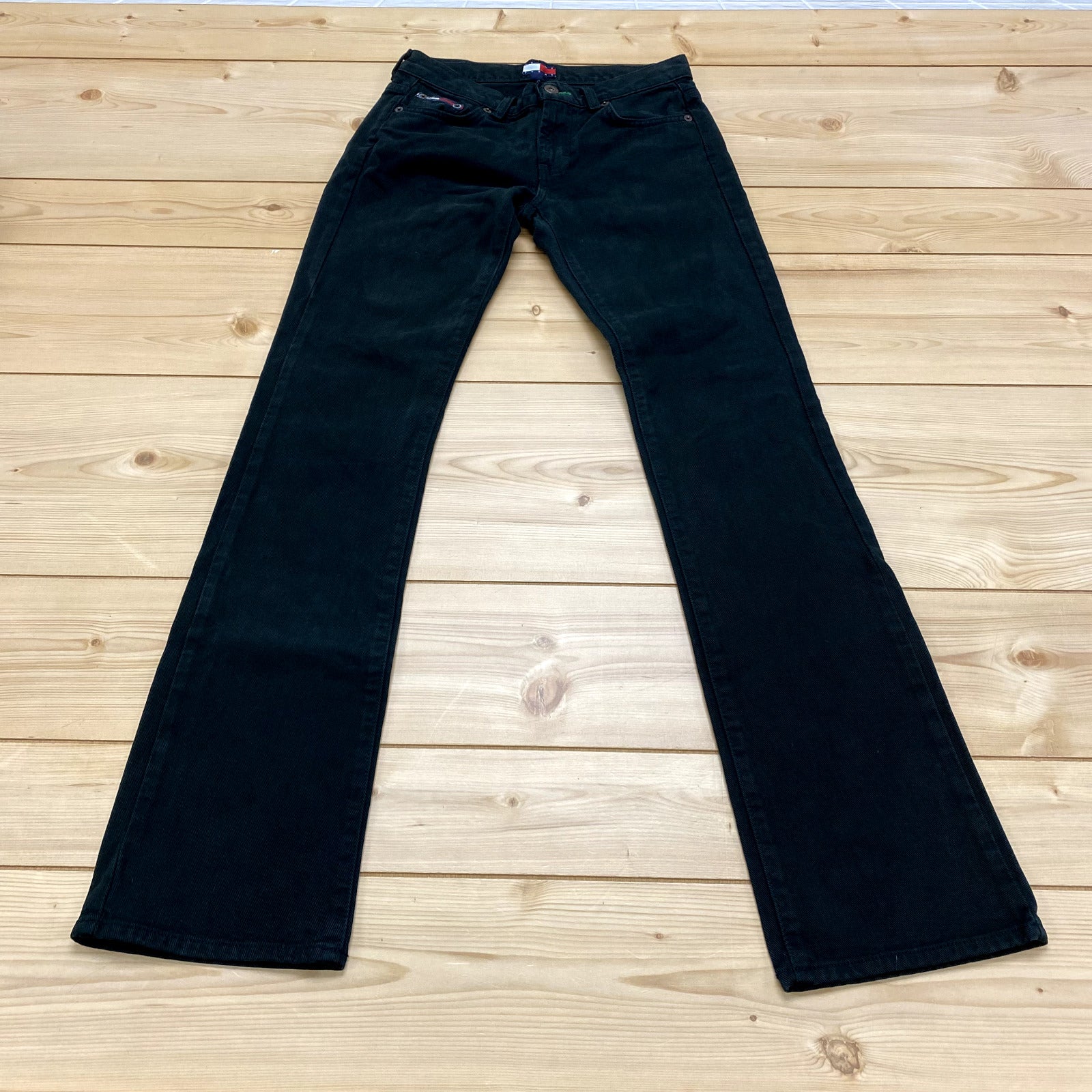 Tommy Hilfiger  ROC Black Cotton Low Rise Bootcut Denim Jeans Women Size 1/33