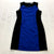 Calvin Klein Black/Blue Regular Lined Round Neck Pencil Dress Women's Size 14