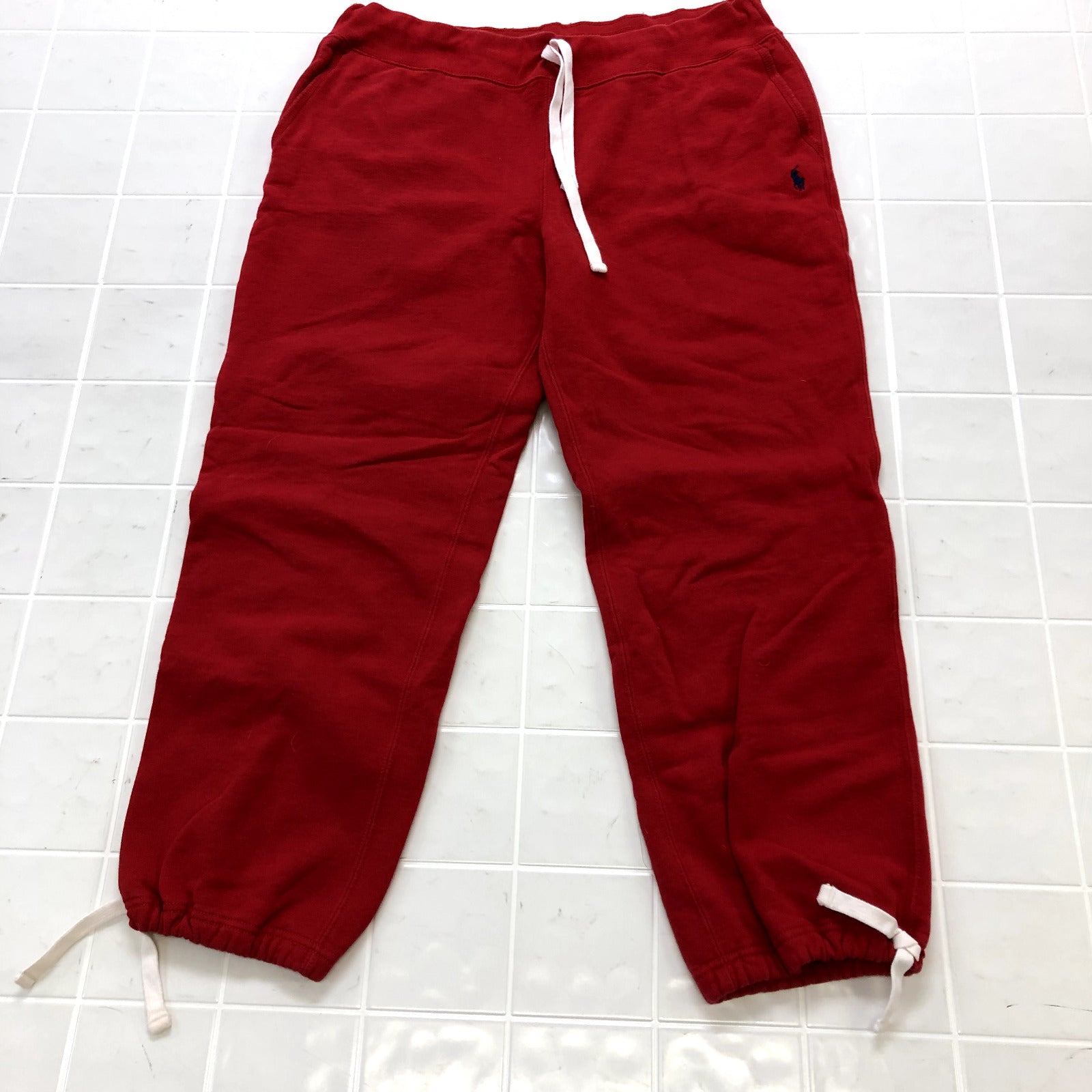 Polo Ralph Lauren Red Drawstring Waist Chino Casual Sweatpants Adult Size XL