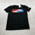 Champion Black Short Sleeve Crew Neck Graphic Logo T-shirt Adfult Size XL