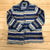 Vintage Denim & Co. Multicolored Long Sleeve Button Up Cotton Sweater Adult L