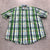 IZOD Green Plaid Short Sleeve Casual Collared Button Up Shirt Adult Size L