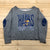 Pressbox Grey Kansas Jayhawks NCAA Long Sleeve Pullover Sweatshirt Women Size L