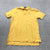 Vintage Polo Ralph Lauren Yellow Short Sleeve 1/4 Button Up Polo Adult Size M