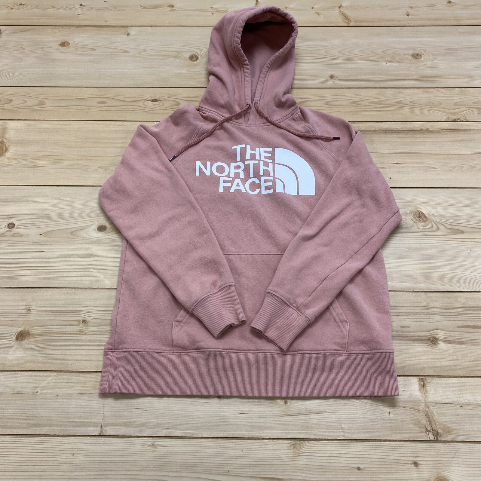 The North Face Pink Long Sleeve Graphic Print Pullover Hoodie Women Size M