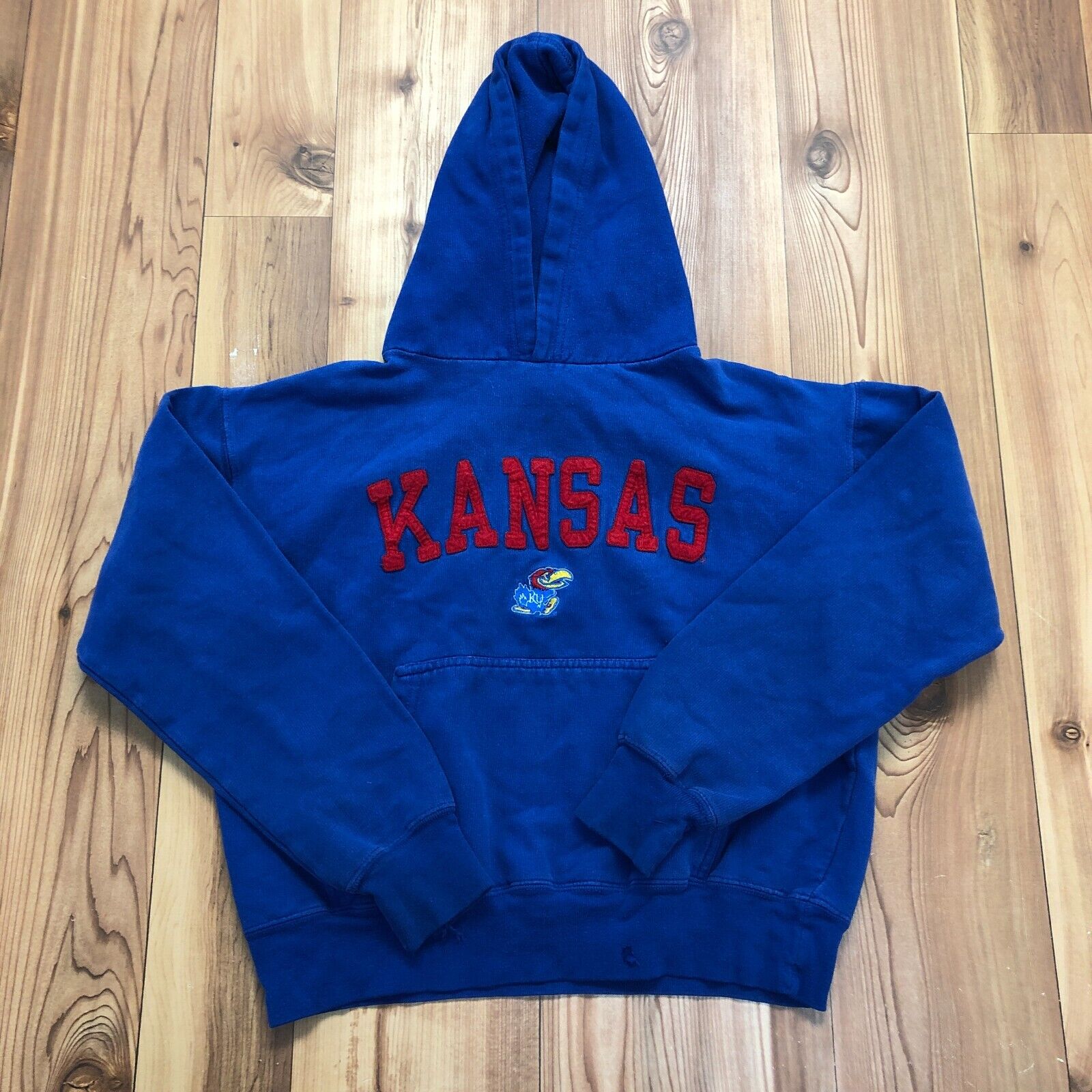Vintage A/S Sports Blue Kansas Jayhawks Pullover Sweatshirt Youth Size L