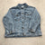 Abercrombie & Fitch Blue Long Sleeve Collared Denim Jean Jacket Adult Size L