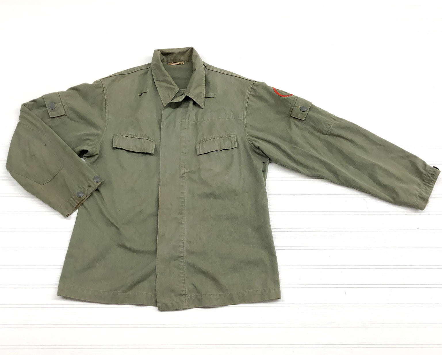 Vintage G-48 Kampfgruppen der Arbeiterklasse Army Green Military Jacket Size S-M