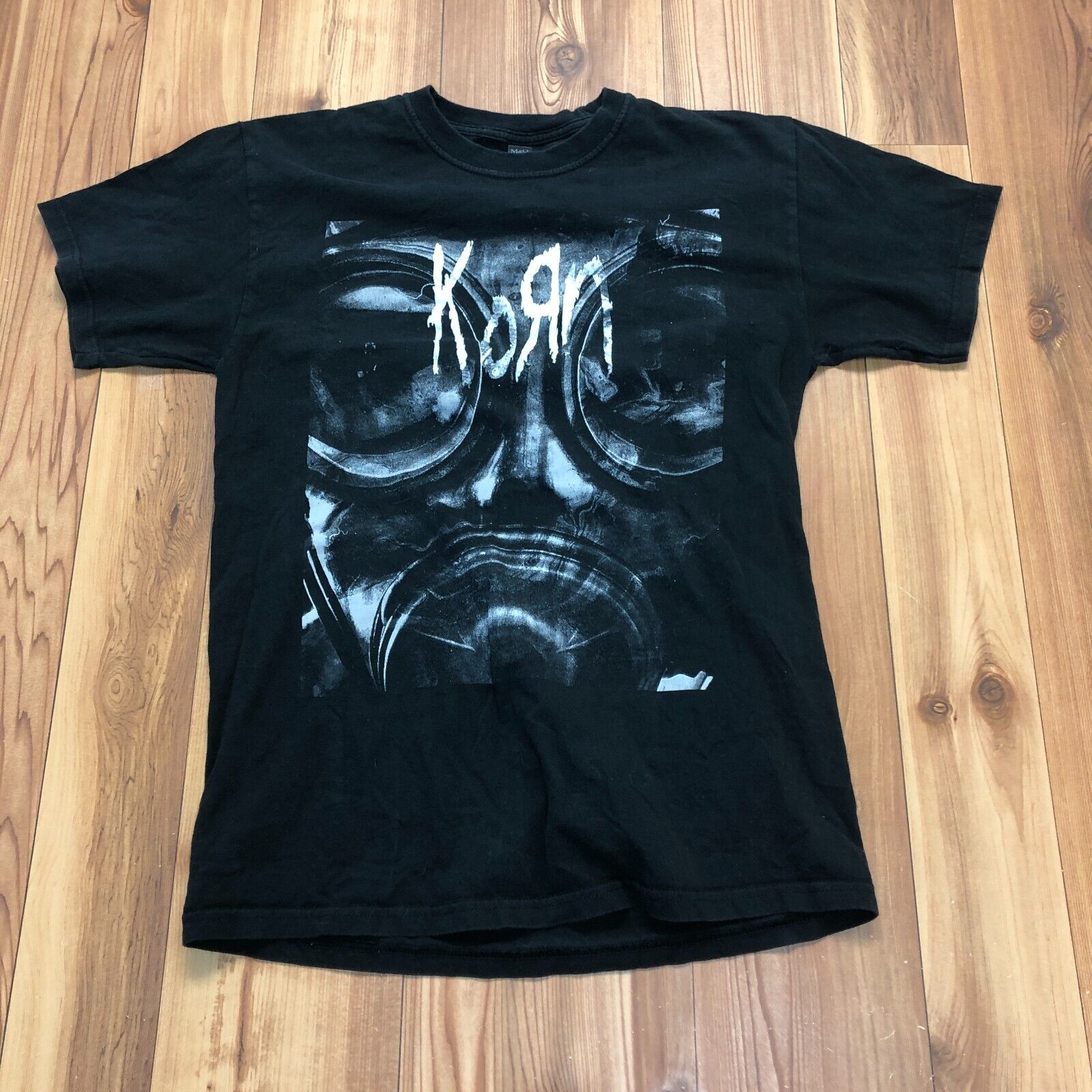 Retro M & O Black Korn Heavy Metal Band Short Sleeve T-Shirt Men Size M
