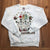 Vintage Oneita White Santa Clause Christmas Made In USA Sweatshirt Adult Size S