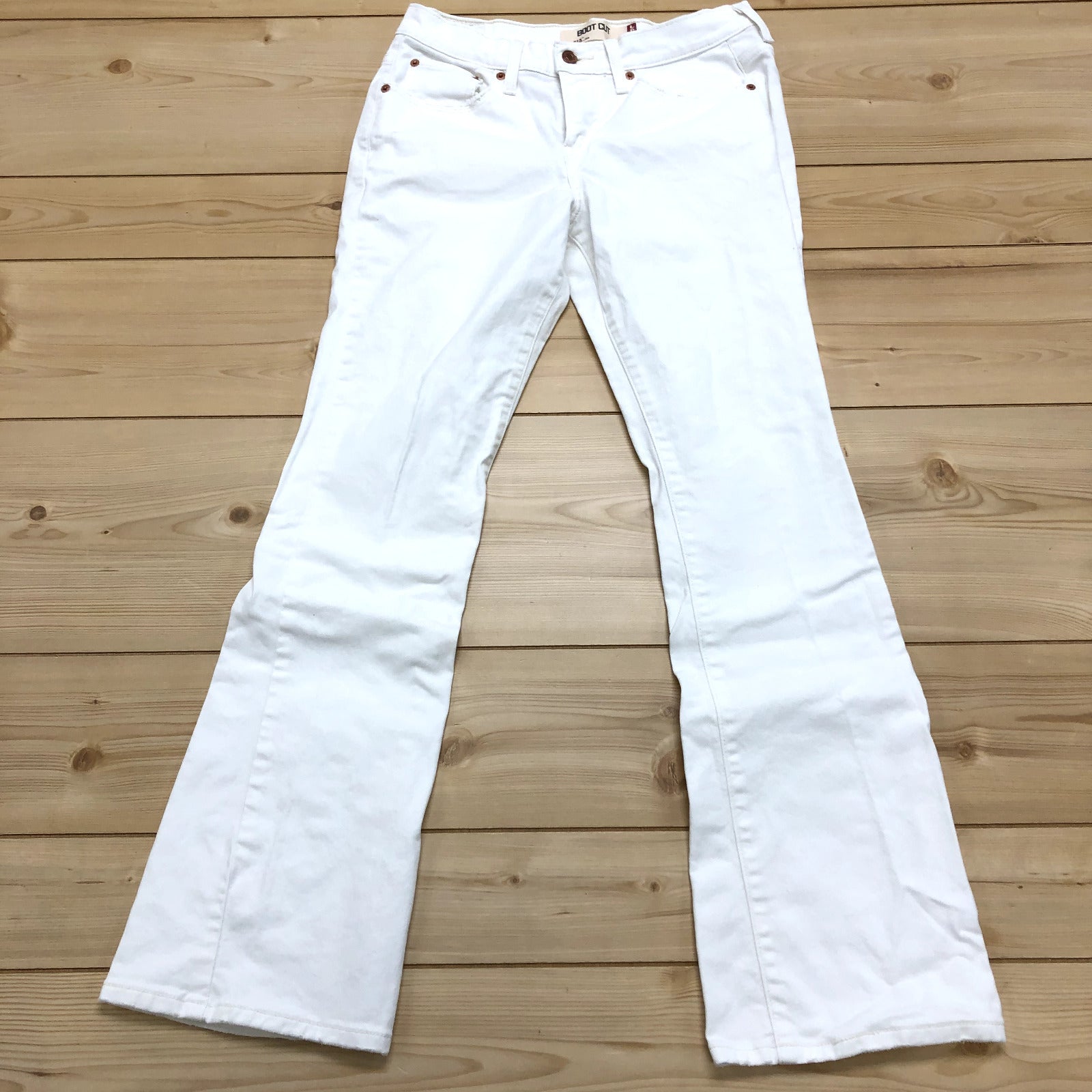 Levi's 515 White Denim Flat Front Chino Bootcut Regular Jeans Women's Size 8M