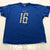 NFL Blue Detroit Lions Goff 16 Regular Crewneck Casual T-shirt Adult Size 3XL