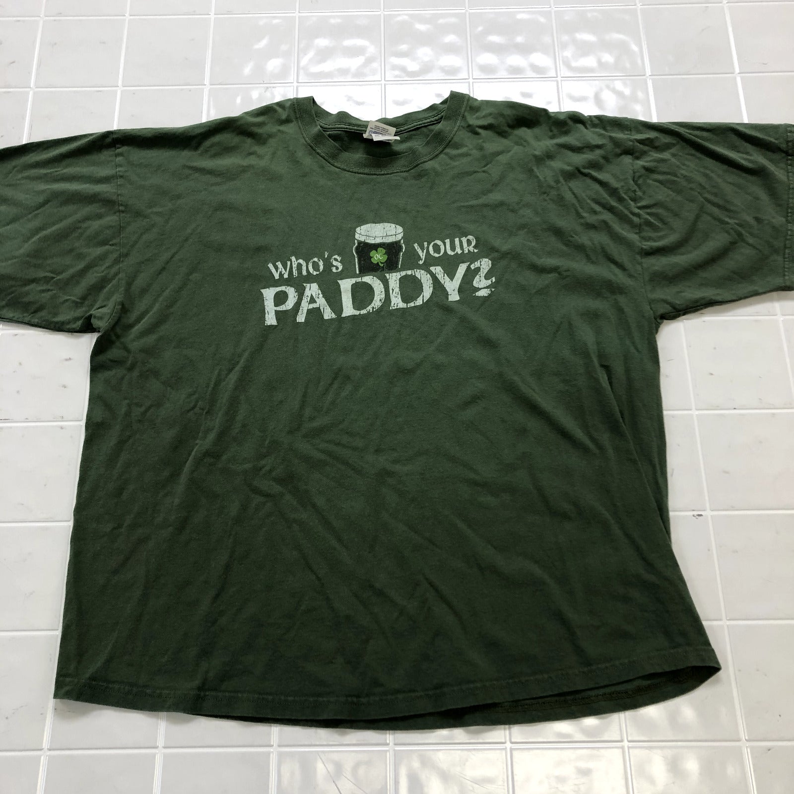 Gildan Green Who's Your Paddy? St Patricks Day Holiday T-shirt Adult Size 2XL
